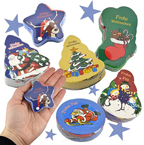 Cepewa Magisches Handtuch Weihnachten Adventskalender 6er Set Santa Waschlappen 30cm Kinder Mitgebsel