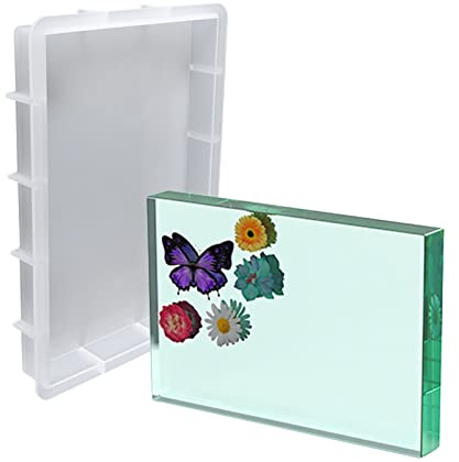 WANDIC Moule Rectangle Resine Epoxy,Grand Moule Rectangulaire Silicone Resine Epoxy Réutilisable Cristal Résine Moules Coulée Lavable pour pour Bricolage Décoration Maison Cadeaux Artisanaux