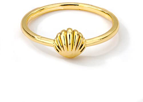 PAIHUIART Ring Ringe Damen Bijouterie Frauen Schmuck Farbe Muschelform Kronenring Verlobungsringe Für Frauen Mädchen 8