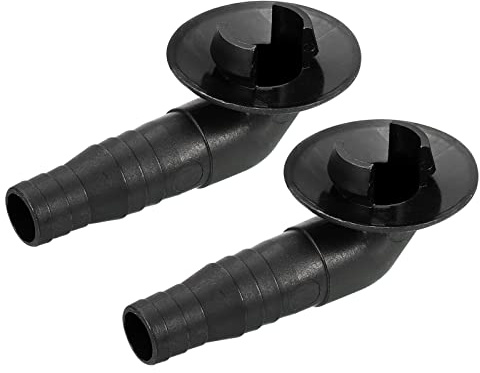 MECCANIXITY Air Conditioner Drain Hose Connector 19mm Tube Elbow Fitting Replacement Part Accessories for Mini-Split Window AC, Black Pack of 2