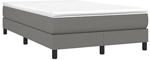vidaXL Boxspringbettgestell Dunkelgrau 120x200 cm Stoff