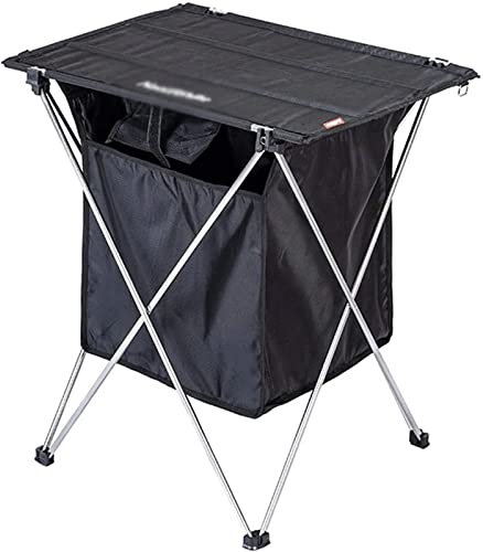 Tavolo Pieghevole Multifunzione, Tavolo Da Campeggio In Tessuto Oxford Resistente All'usura, Scatola Di Immagazzinaggio Di Grande Capacità, Tavolo Da Picnic Nero