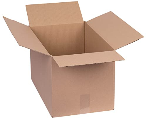 smiley pack 50 Stück Faltkartons 500 x 300 x 300 mm braun KK108 1-wellig | Versandkarton aus Wellpappe – Pappkarton, Versandbox für Paket & Päckchen
