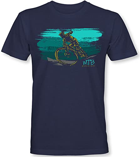 Kinder T-Shirt: MTB Passion - Fahrrad Geschenk-e Jungen & Mädchen - Radfahrer-in Mountain Bike MTB BMX Roller Rad Outdoor Junge Kind Downhill (152)