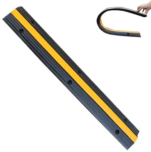 JCSRYD Rampa de Protección de Cable, Canaleta Pasacables de Suelo, Pasacables Suelo para Piso Exterior, para Oficinas, Comercio Minorista, Gimnasios, Fábricas y Garajes