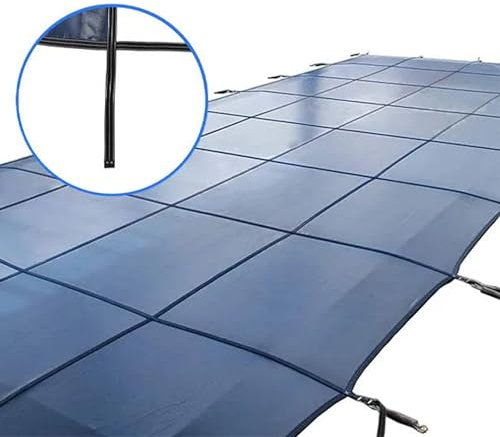 kubeier Pool Abdeckplane Rechteckig, Winterabdeckung für Pool Schwimmbadabdeckung Rechteckig, Pool Cover Poolabdeckplane Winter Runden Pool Holzdeck/Betonboden montiert,3mx5m/10ftx16ft