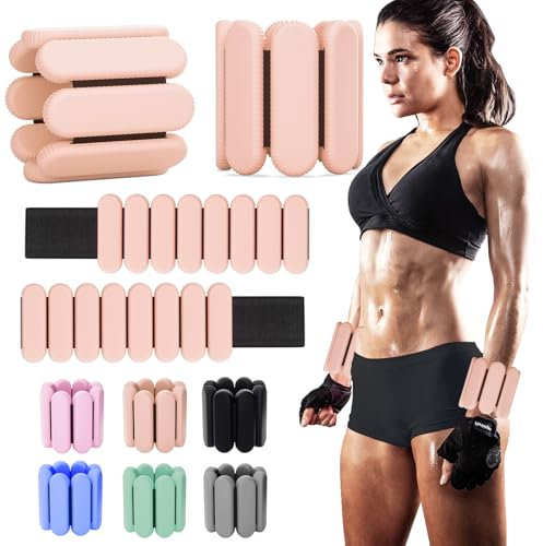 YOVKOK Adjustable Wrist Ankle Weights, 2 LBS/Pair, Bundle Options