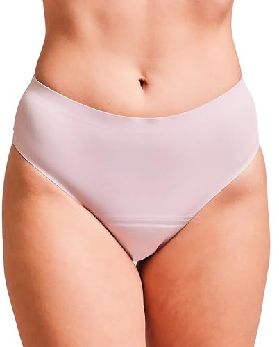 juno & me - Period Panty Seamless Daily: Periodenunterwäsche bei mittelstarker Blutung - 8 Stunden Auslaufschutz & saugstark wie 3 Tampons - schmeichelt deinen Kurven - Periodenslip Damen