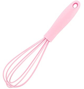 Silikon-Schneebesen, Küchenhelfer, kratzfest, Rührbesen, zum Aufschäumen, Rosa, 17 x 4 x 4 cm