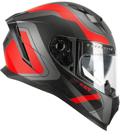 CGM Casco integrale, 311R BLAST RACE Antracite Rosso opaco, S (55-56cm)