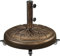Yaheetech 25kg Resin Garden Parasol Base, Heavy Duty Umbrella Stand Holder with Wheels,Outdoor Round All Weather Patio Umbrella Stand for Deck Poolside Bronze