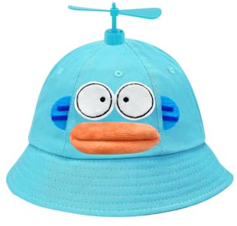 SIEBOLD Chapeau d'hélicoptère Poisson, Accessoire de Fête, Vintage et Amusant, Bleu Lac, Unisex, Mixte, Nautique