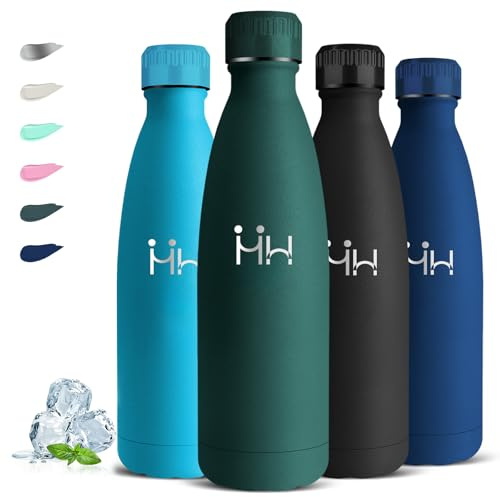 Gourde Isotherme, Gourde 1l, Gourde Inox, 24h Froid & 12h Chaud, Gourde sans Bpa, Double Vide, Gourde Metal, Gourde Sport, Facile à Transporter, Bouteille d'eau pour Aptitude, Camping, Randonnée, Yoga