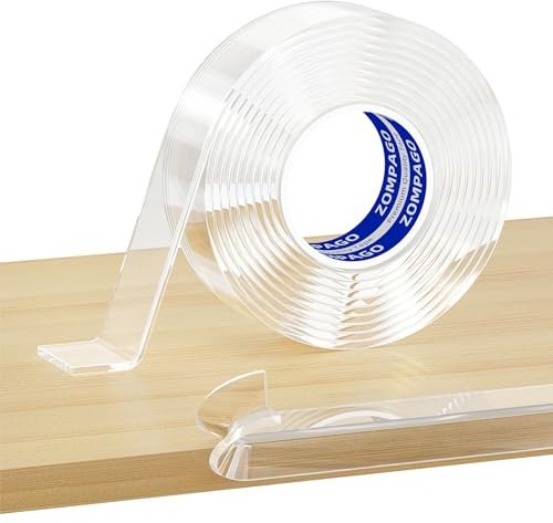 ZOMPAGO Kantenschutz Baby, selbstklebend, transparent, 1Rollen, 2m x 2.5cm | Eckenschutz Baby für Tisch, Möbel und Wände, weiches Acryl-Kantenschutzband gegen scharfe Kanten, 2 mm dick, rückstandsfrei