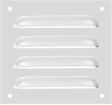 PATIKIL 4x4 Inch Aluminum Vent Cover, Screen Air Grille Ventilation Cover HVAC Louvered Grill Built-in Mesh for Home Kitchen Fireplace Bathroom Wall Ceiling, Silver