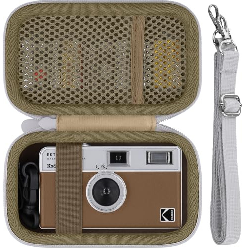 Khanka Hard Case for Kodak Snapic A1/EKTAR H35/H35N Half Frame Film Camera | Compatible with Kodak Snapic A1/EKTAR H35/H35N Half Frame Film Camera;Hard Case for Storage,Brown,Case Only