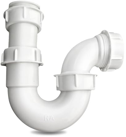 Adjustable Swivel U Traps, Washing Machine Waste Trap 40mm Multi-fit Sink Waste Kit Telescopic Sink Trap Fits Plastic Copper Lead Pipes