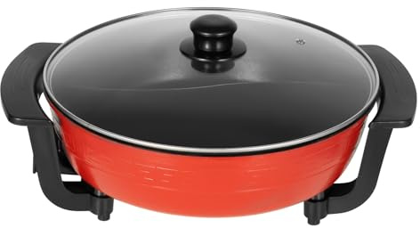 POTYYH 1360W Elektrisch Hot Pot, 6L Hotpot Topf Elektrischer Kochtopf mit Deckel und Trennwand, 5 Stufen Einstellbare Temperatur, für Familienfeiern, Restaurants, Picknicks