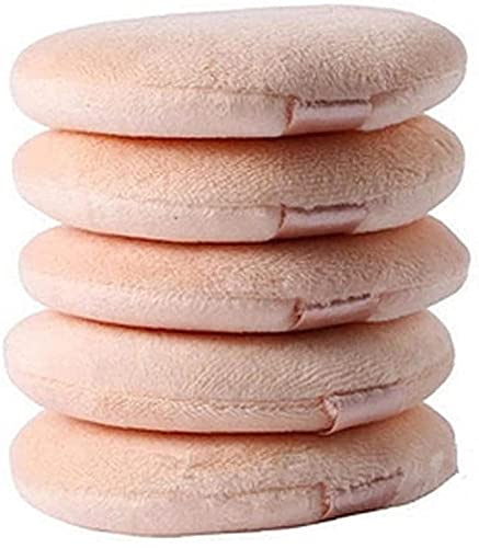 Flocage Maquillage Puff5 Pcs Flocage Rond Maquillage Éponge Coussin D'air Poudre Puff Mélange Éponge pour Liquide Crème et PoudrePratique et ingénieux