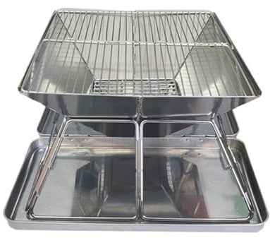 Compatible For Camping Wood Stove Brazier Fire Heater Portable Folding Hike Barbecue BBQ Grill Stand(02)