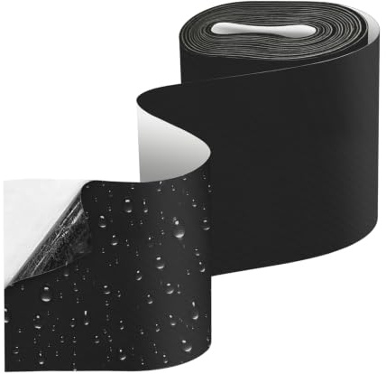 WHWWAN 10x160cm Parches de Reparación de Nylon Autoadhesivo, parches para toldos exterior,parches para ropa,parche lona,Para Parche Reparacion Ropa,Muebles, Asiento de Coche(negro)