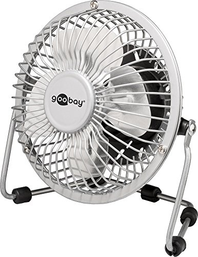 goobay 77503 Ventilateur de bureau USB 4 pour rafraîchir votre bureau Argenté