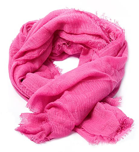 Karl Loven Halstücher Damen - Halstuch - Zerknittert - Pashmina - Schal - Hals, Fuschia rosa