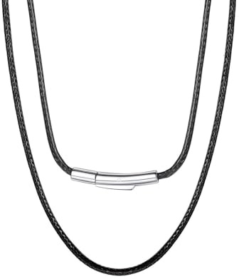 ChainsPro Leather Necklace for Men or Women 24''(60cm) Leather Chain for Pendant