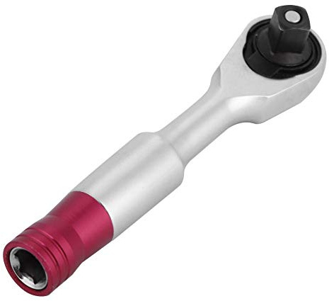 Qiilu Llave de trinquete, Mini 1/4 Inch Rachet Wrench Set Herramienta de reparación para vehículo Bicicleta Bicicleta Enchufe Llave Kit Herramienta(85MM)