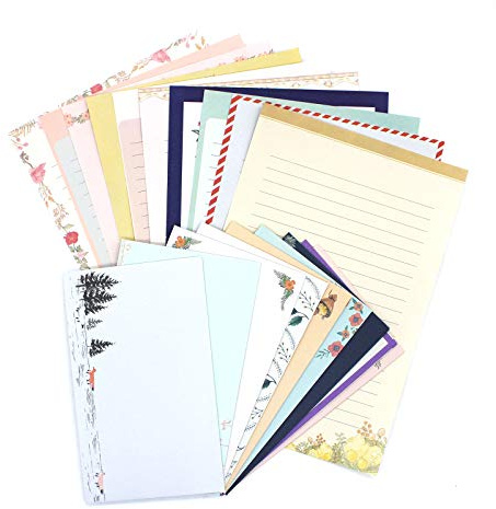 Stationary Paper and Envelopes Set, 90 PCS Stationary Set for Women Girls and Men Boys Cute Stationary Writing Stationery Paper with 30 Envelope - 60 Letter paper (8.27x5.71 inch) With Tape.