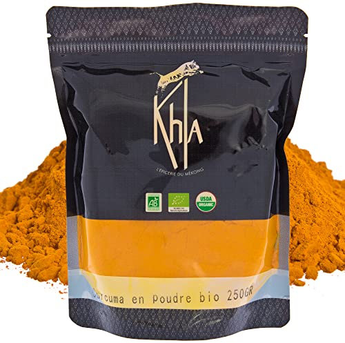 Khla - Bio Kurkuma Pulver - Beutel 250g - gemahlene Kurkumawurzel aus Vietnam - Zutaten Kochen & Backen - Fleisch, Fisch, Currys, exotische Gerichte - Asiatische Gewürze