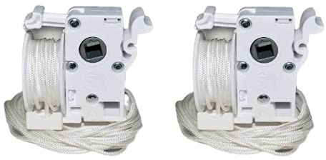 Amazing Drapery Hardware White Pre-Corded Tilter for 2 Horizontal Window Blinds (2 Qty)