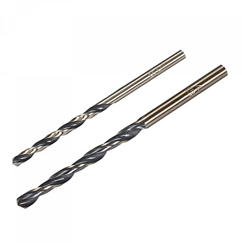 uxcell Twist Drill Bit Set 3mm 4mm, HSS (High Speed Steel) 4341 Titanium Nitride Coated Straight Round Shank Drilling Tool, for Stainless Steel Alloy Copper, 10pcs