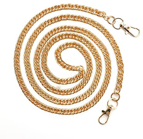 Pnakqil [1 Pack Chaîne de Téléphone Universelle, Lanière en Métal de Remplacement, Porte-clés pour Sangle de Cou pour Téléphone pour iPhone/Samsung/Xiaomi - Or