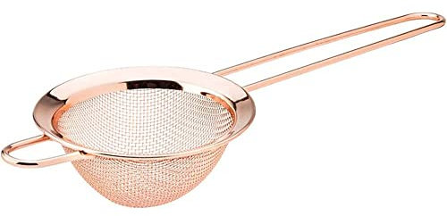 Cocktailsieb, Edelstahl, feinmaschiger Filter, Barkeeper, konisch, Barzubehör, für Tee, Saft und Kaffee – Roségold