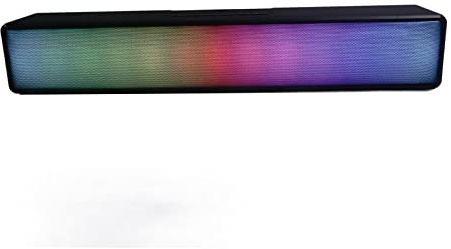Asixxsix Altavoz para Computadora, Bluetooth Inalámbrico 5.1 Ddynamic RGB Barra de Sonido para Computadora Conexión USB Altavoz Inalámbrico con Altavoces Duales para PC de Escritorio