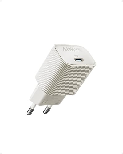 Anker Nano USB C Netzteil, 30W High-Speed USB C Ladegerät, PIQ 3.0 und PPS Schnellladeleistung, Kompatibel mit iPhone 16/15/14/13 Serie, Pixel, Galaxy, iPad, und mehr (Ladekabel nicht im Lieferumfang)