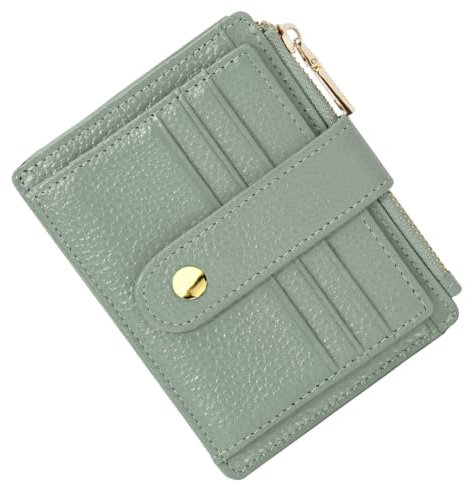 BTNEEU Porta Carte di Credito in Pelle RFID Blocco Portafoglio Sottile con Portamonete, Porta Carte di Credito con Cerniera, Portamonete Donna Piccolo Portafoglio Uomo Slim con 9 Slot Schede