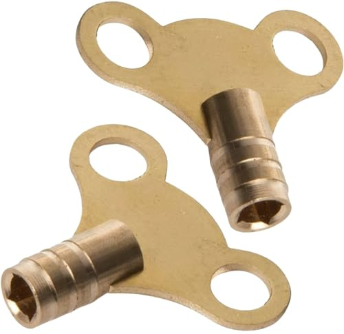 Radiator Bleed Valve Key - Clock Style for Bleeding and Venting Air Vent Valves Solid Brass (2)