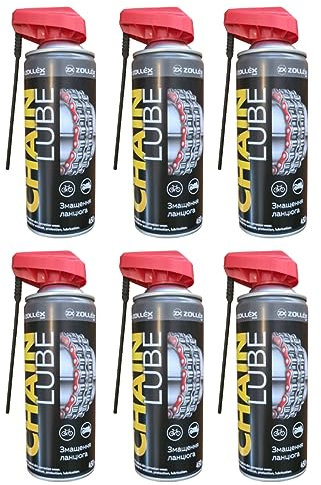 Kettenspray Zollex 6X 450 ml Sprühfett Motorrad Fahrrad | Schmiermittel Spray |Zollex bietet hohen Schutz vor Verschleiß, Reibung & Korrosion | Schmiermittel