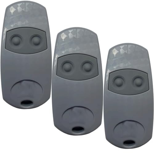 TOP-432EE Télécommande 433,92 MHz pour portail et porte de garage compatible avec Top432NA/432/432EV/432A/432M/432S T432/CAME 432433,92 MHz (Argent)