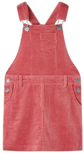 vidaXL Robe Salopette pour Enfants Vêtement Filles Tout-petits Velours Côtelé Rose 104