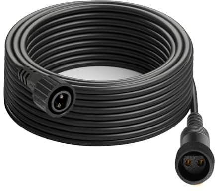 Cozymeow Prolunga Luci Natale 3M/9.84Ft 2 Pin Maschio Femmina Cavo Connettore Impermeabile Cavo di Prolunga per Luci Albero Natale Esterno, Catena Luminosa natalizie, Luci Stringa, Luci da Giardino