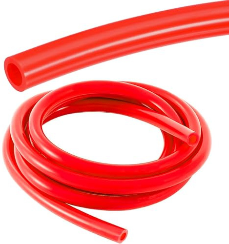 Silikonschlauch Unterdruckschlauch 5mm IDx 8mm OD Vakuum Silikonschlauch | Länge 3m Silikon Vakuumschlauch Auto Für Alle Turbovakuumanschlüsse Oder Einlassauslässe Mit Luftpumpenanzeige(Rot)