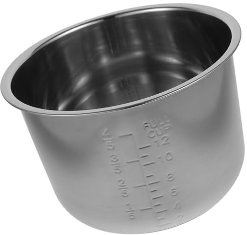 Ciieeo Olla Arrocera Reemplazo De Olla Interior Interior De Acero Inoxidable Olla De Cocina De 6L Antiadherente Olla Eléctrica Olla De Inserción Contenedor Para Cocina