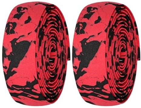 BLacOh Lenkerband MTB Rennrad Fahrrad Lenker Band Hohe-dichte Camouflage Radfahren Griff Gürtel Fahrrad Lenker Riemen Fahrrad Zubehör Lenkerband Rennrad (Color : Camouflage Red)