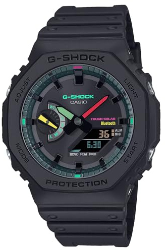 Casio G-Shock GAB2100MF-1A Solar Smart Phone Link Orologio nero quadrante dai colori vivaci