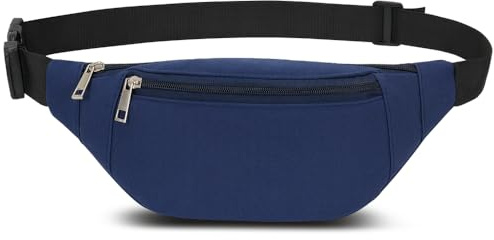 Bauchtasche Gürteltasche Hüfttasche für Herren Damen Wasserdicht Stylisch Nylon Unisex Bum Waist Fanny Pack für Outdoor Sport Reise Wandern Hundetraining (Blau)
