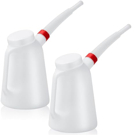 Begchy Jarra de aceite, depósito medidor de aceite, dispensador de aceite para motor de coche, depósito de aceite del motor, depósito medidor de aceite,