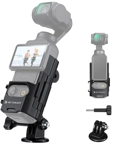 K&F Concept Osmo Pocket 3 Soporte Adaptador Mount,Expansión Adaptador Soporte Compatible con dji Osmo Pocket 3, Soporte de Montaje Extendido con Montaje de Zapata Fría/ 1/4'' Tornillo